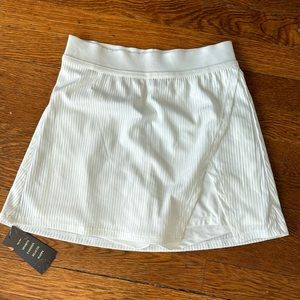 White Skort Exercise Skirt with Pockets